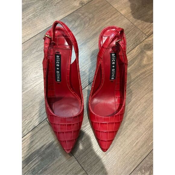 Alice+ Olivia red slingback pumps - Picture 3 of 7